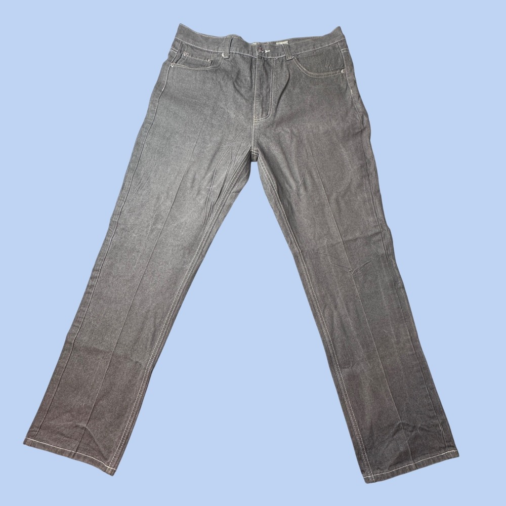 Vintage PJ Mark Jeans Mens 40x34 Gray Straight Premium Denim Contrast Stitching